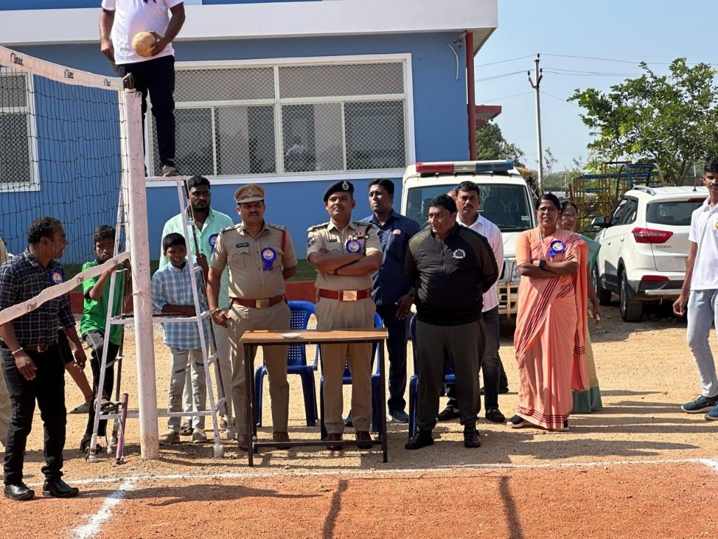 Sports Ground Match with Police Officers